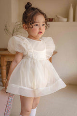 Ines Organza Romper_ Cream