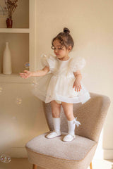 Ines Organza Romper_ Cream