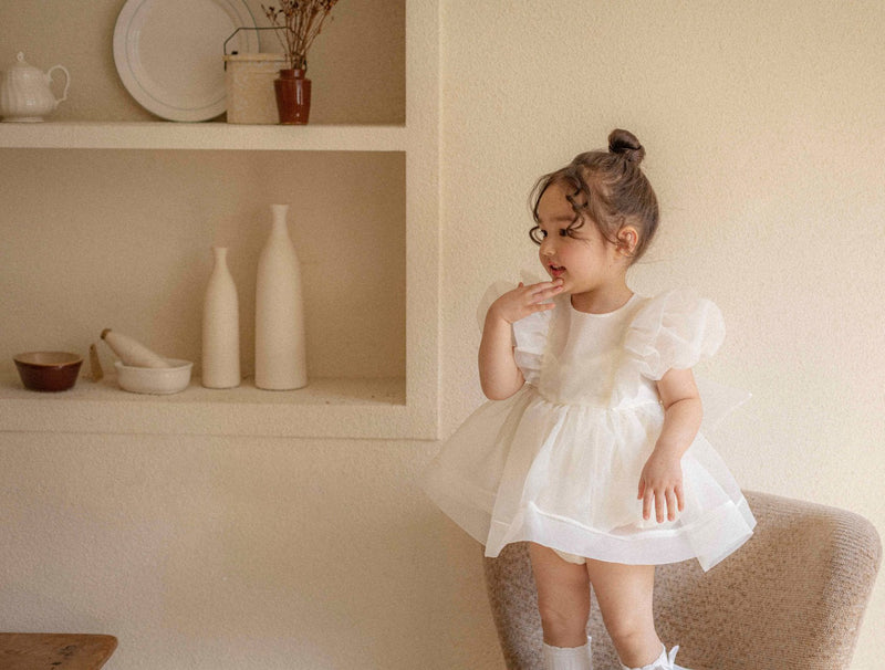 Ines Organza Romper_ Cream