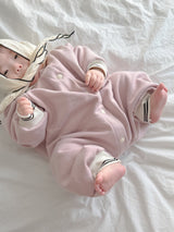 Soft Terry Polo Romper_Pink