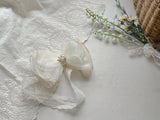 Gold Pearl Ribbon Headband