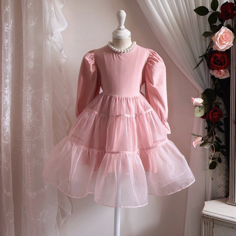 Sherbet Long Sleeves Dress _Pink