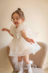 Ines Organza Romper_ Cream