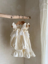 Liora Lace Ruffle Romper