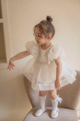 Ines Organza Romper_ Cream
