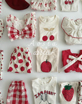 Cherry Puff Sleeves T shirts