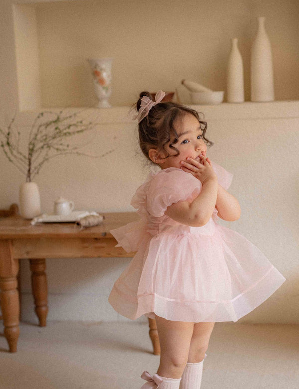 Ines Organza Romper_ Pink