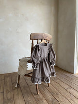 Clara Check Dress _Brown