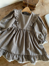 Clara Check Dress _Brown
