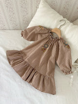Olivia Embroidered Dress_Brown