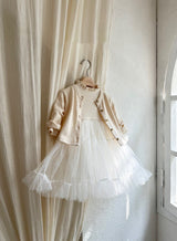 Sasha Ribbed Tulle Dress_Cream