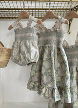 Green Veil Embroidered Dress