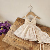 Floral Ribbon Dress Romper & Bonnet Set_ Pink