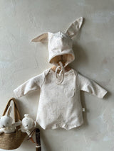 Monbebe Printed Suit and Bonnet Set from Newborn Size _Bunny Prints