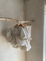 Clara Check Dress _Cream