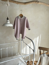 Soft Terry Polo Romper_Pink