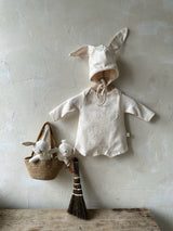 Monbebe Printed Suit and Bonnet Set from Newborn Size _Bunny Prints