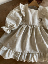 Clara Check Dress _Cream