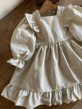 Clara Check Dress _Cream