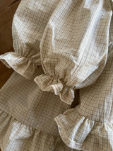 Clara Check Dress _Cream