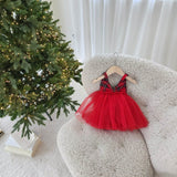 My First Christmas Tartan dress romper(3-8M)