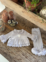 Heart Frill Top and Pants Set _Purple