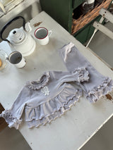 Heart Frill Top and Pants Set _Purple