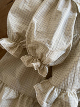 Clara Check Dress Romper _Cream