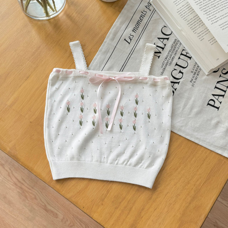 Fleur Ribbon Knit Top