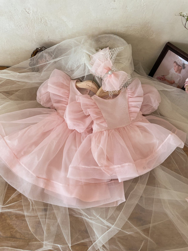 Ines Organza Romper_ Pink