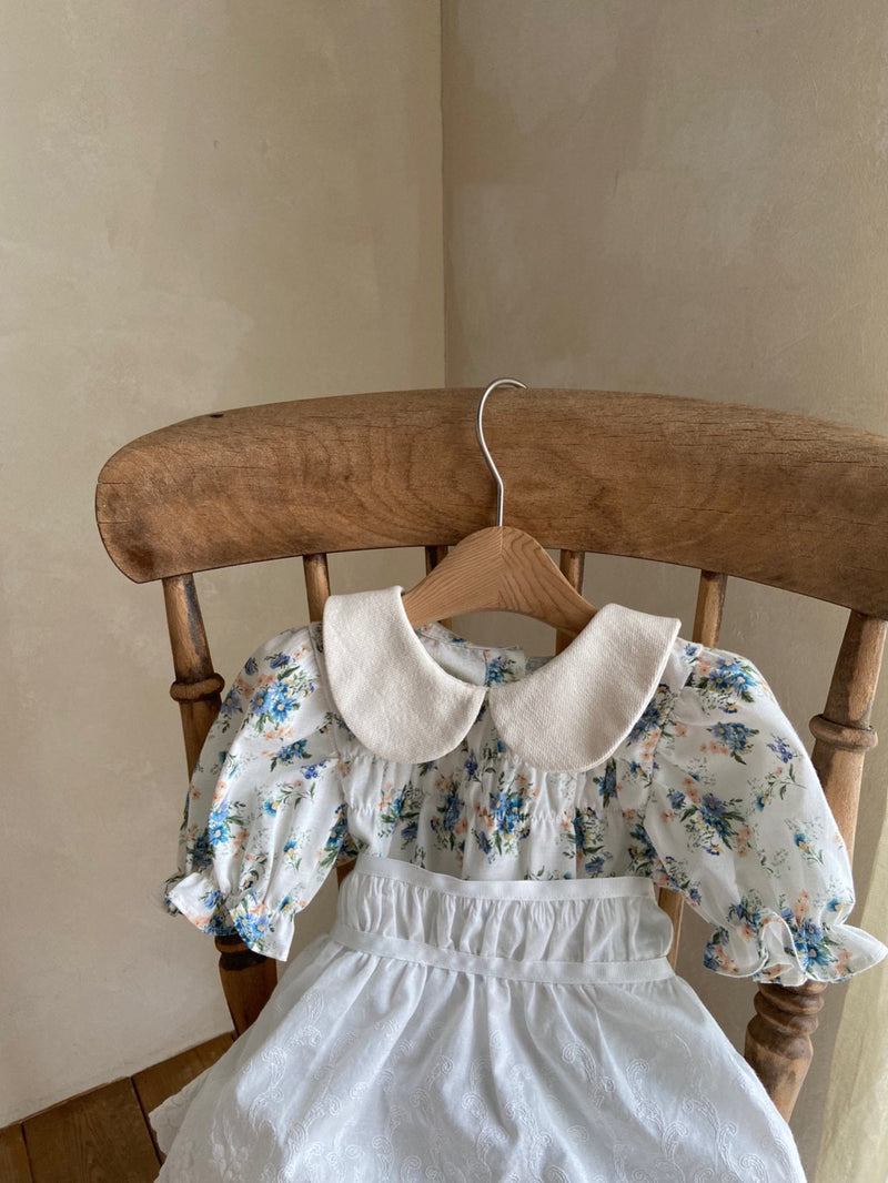 Blink Collar Romper _ Blue Floral