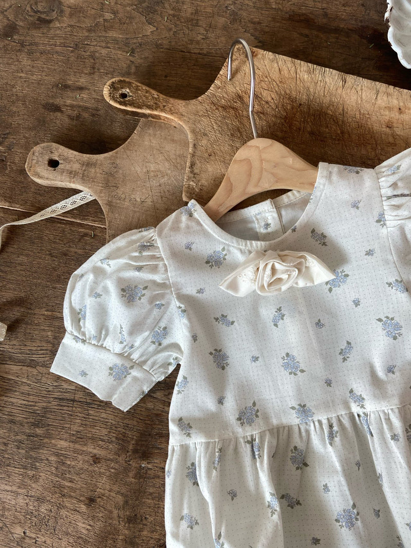Blue Rose Garden Romper
