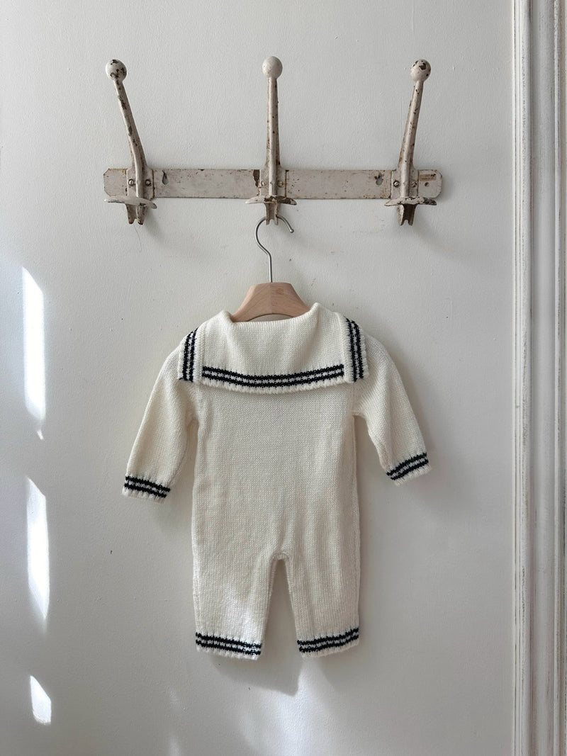 Knit Sailor Baby Suit