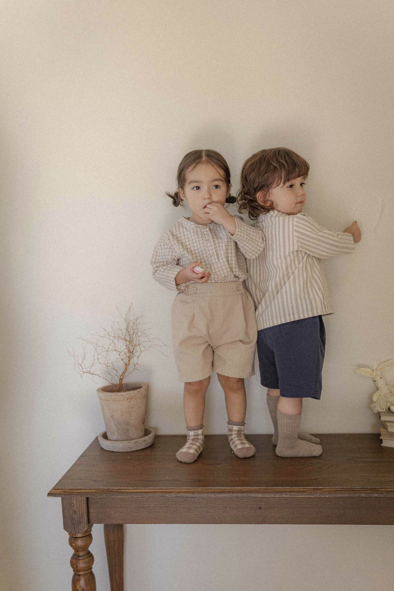 Henry Neck Classic Baby Shirts _2Colours