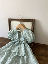 Mint Blossom Puff Sleeve Dress
