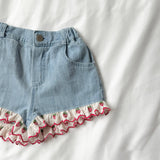 Strawberry Pop Denim Shorts