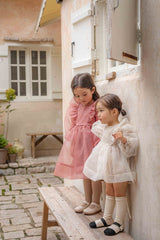 Annes Organza Dress Romper _Rose Pink