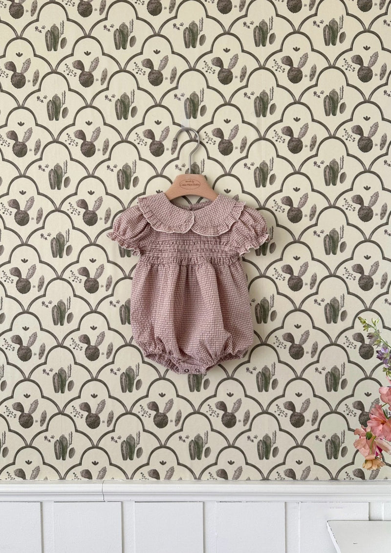 Smocked Zimmer Romper_ Indie pink