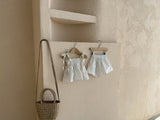 Petite Fleur Stripe Top & Shorts Set