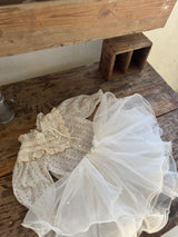 Pearl Mesh Lace Skirt _Cream