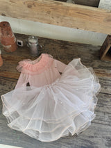 Pearl Mesh Lace Skirt _Cream