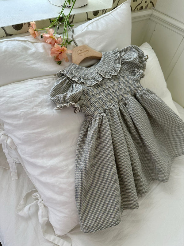 Smocked Zimmer Dress_ Skyblue