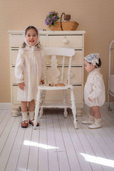 Ellie Cream Smock Romper