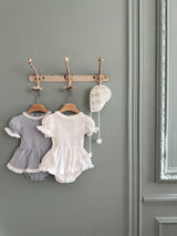 Monbebe Lumi Pointelle Dress Romper _2Colours