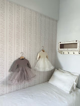 Sasha Ribbed Tulle Dress_Cream