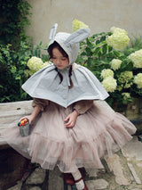 Rabbit Bonnet and Cape Set__Mint Blue