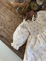 Pink Blossom Smocked Dress Romper