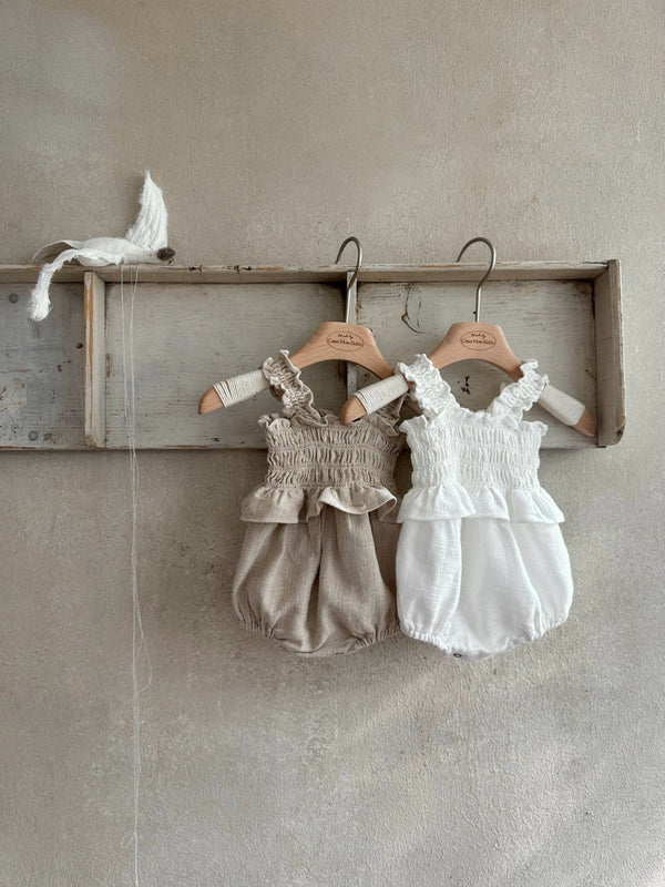 Ette Linen Romper _Beige