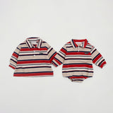 Mitte Multi-Stripe Polo Top_Brick