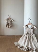 Ette Linen Romper _Beige